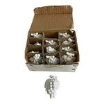 Basic Porcelana White Grape Name Card Holder Place Card Set of 12 NIB