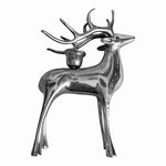 Pottery Barn Vintage Brass Deer Reindeer Buck Candle Holder 8" Christmas Taper