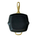 Vintage LE CREUSET Yellow Enamel Cast Iron Square Grill Skillet Pan 1.5Qt France