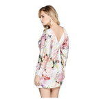 Guess Marciano Petal Perfection Floral Open Back Zip Mini Dress Size L Worn Once