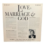 LP Dr. Louis H. Evans - Love Marriage And God Vinyl Record