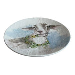 Set 2 Pier 1 Imports Goat Lamb Flower Crown Ironstone Salad Dessert Plate 8.7"