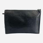 Mary Ann Rosenfeld Vintage Black Leather Shoulder Bag Elegant Classic 10.5x3x8.5