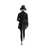 Split Personality Matthew Hekmatniaz Belted Cotton Trench Coat Dark Grey Sz L VG