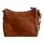 Dooney & Bourke Florentine Leather Shoulder Hobo Bag Tan Brown VG
