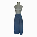 Zara Dark Blue Fluid Flyaway A-Line Wrap Midi Skirt Women’s Size M NWOT