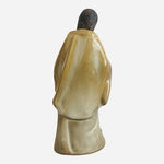 Set of 2 Porcelain Nativity Figurines Saint Joseph & Virgin Mary White Gold