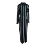 Boston Proper Black White Striped Wrap Tie Waist Dress Women’s Maxi Dress M EXC