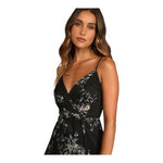 Lulus Made to Flaunt Black Floral Print Maxi Dress Women Size S Sleeveless Dress
