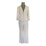 White House Black Market Womens 2pc Suit Set Blazer & Sleek Boot Pants Size 8 VG