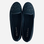 CL by Chinese Laundry Black Sparkle Loafers Womens Size 9.5 Excellent Condition