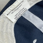 Vintage New York Yankees White Navy Blue Embroidered Baseball Cap Cotton Hat VG