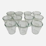 Lot of 11 Small Glass Jars 6oz Craft Storage Container Repurpose VG
