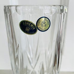 New BOHEMIA Clear Lead Crystal Vase 8” Tall 24% PbO Czech Flower Vase Art Decor