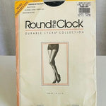 NEW Vintage 1993 Round The Clock Girdle Top Tights French Navy Size D Lycra NIB
