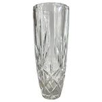 New BOHEMIA Clear Lead Crystal Vase 8” Tall 24% PbO Czech Flower Vase Art Decor