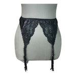 Jezebel Black Lace Garter Belt Suspender Vintage Style L New Without Tag