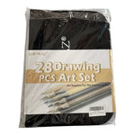LUCYCAZ Drawing Pencil Kit Art Supplies Travel Sketch Set with Pads & Case NIP