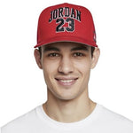 Jordan 23 Youth Jersey Flatbrim Snapback Hat Gym Red Black Embroidered Cap VG
