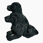 Dog Mate Labradors in Love Ceramic Figurine 4" Black Puppy Couple Sculpture Dog