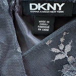 DKNY Donna Karan Women's Silver Gray Lace Sleeveless Blouse 14 Lined NWT $145