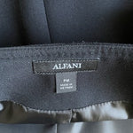 Alfani Women Blazer PM Black Ruffle Sleeve Front Zip Lined Trench Coat Jacket VG