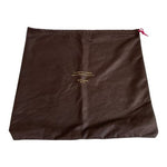 Authentic Kate Spade NY Large Brown Dust Bag Gold Logo Pink Drawstring 20x18" VG