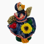FITZ and FLOYD Hand Painted Ceramic Mrs Turkey Thanksgiving Salt / Pepper Shaker