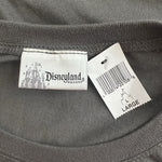 Vintage 90s Walt Disney Disneyland Peace Logo T-Shirt L Women's Grey Cotton NWT