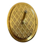 Vintage Damascene Toledo Spain Bird Floral Oval Stud Earrings Gold Inlay EXC