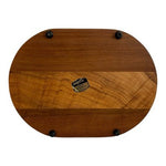 Vintage Dolphin Teakwood Marble Cheese Board Serving Tray 11.5x8.75in VG