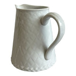 Royal Worcester Porcelain Basketweave Pitcher Mug White Vintage 1983 New