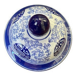 Vintage Hand Painted Asian Polished Porcelain Jar Lid Floral Lid Replacement Lid