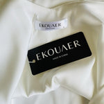 EKOUAER Women's White Satin V-Neck Sleeveless Shell Blouse Size S Lined NWT