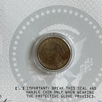 2007 Presidential George Washington Dollar Coin Certificate Asset Grading NIB