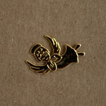 Flying Angel Pin Vintage Gold Plated Christmas Brooch Excellent Condition