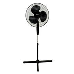 Impress 16" Pedestal Floor Fan Black 3-Speed Oscillating Stand Fan New in Box