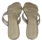 Marc Fisher Calin Flat Sandals Rose Gold Metallic Clear Vinyl Slides Size 6M NIB
