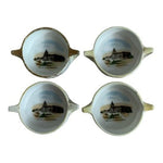 Vintage Hand Painted Noritake Nippon Capitol Building Mini Bowls Set of 4 Good/F