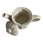 Vintage CBK Shabby Chic Teapot 9.5" Glazed Ceramic Farmhouse Off-White Excellent