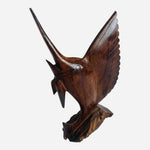 Hand Carved Desert Ironwood Marlin Swordfish 8" Figurine Wood Sculpture NWOT