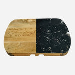 Wooden Slate Cheese Board Set with Cheese Knives My Favorite Love Story Is Ours