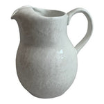 Rare Vintage Farmhouse White Reactive Glaze Stoneware Pitcher 8.5 Ceramic Jug VG