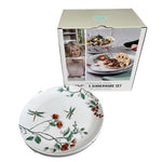 Martha Stewart 12 Piece Dragonfly Melamine Dinnerware Set Service for 4 NIB