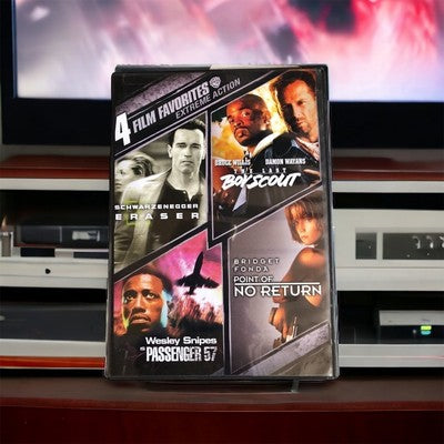 4 Film Favorites Extreme Action DVD Set Eraser Last Boy Scout Passenger 57