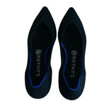 ROTHY’S The Point Black Blue Knit Pointed Toe Flats Women’s Size 9 NWOB