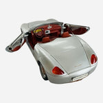 Vintage Maisto 1:18 Diecast 1997 Porsche Boxster Silver Red Interior Model Car