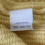 Vintage Pierre Cardin Yellow Cotton Knit Short Sleeve Sweater Top Sz M USA VG