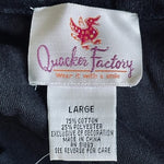 Quacker Factory Black Velour Sequin Long Sleeve Tunic Top NWT Womens L