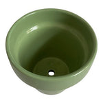 Norcal Sage Green Glazed Ceramic Flower Pot Planter 5.5"x5" Round G+